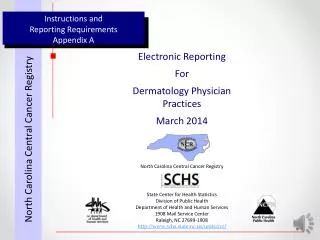 Instructions and Reporting Requirements Appendix A