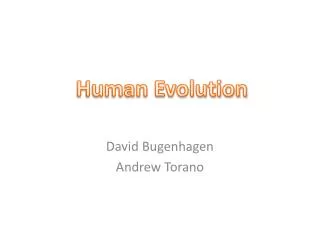 David Bugenhagen Andrew Torano