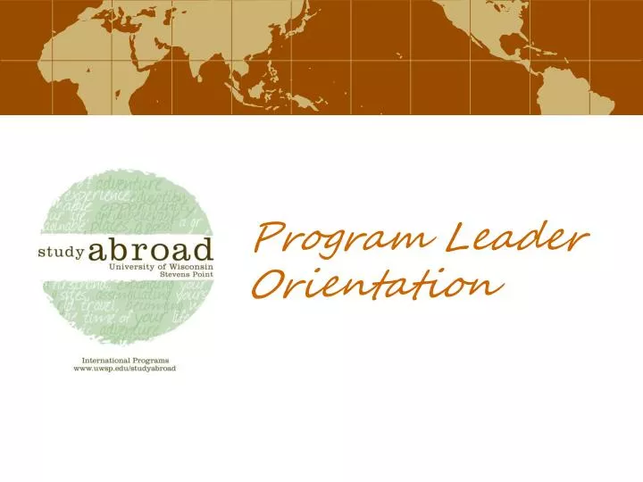 program leader orientation