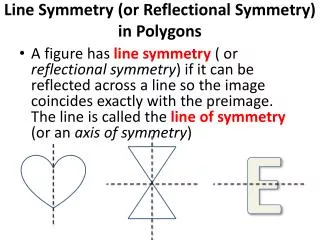 line symmetry or reflectional symmetry in polygons