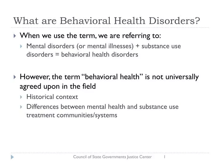 what are behavioral health disorders