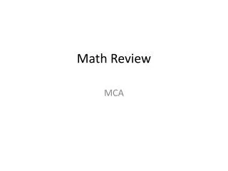 Math Review