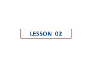 LESSON 02
