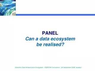 PANEL Can a data ecosystem be realised?