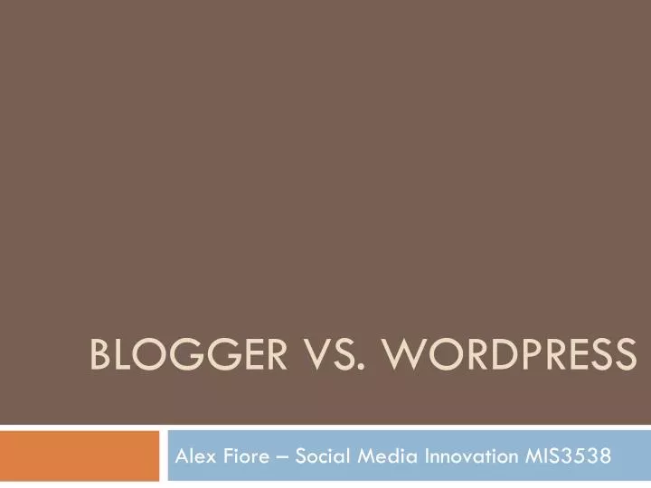 blogger vs wordpress