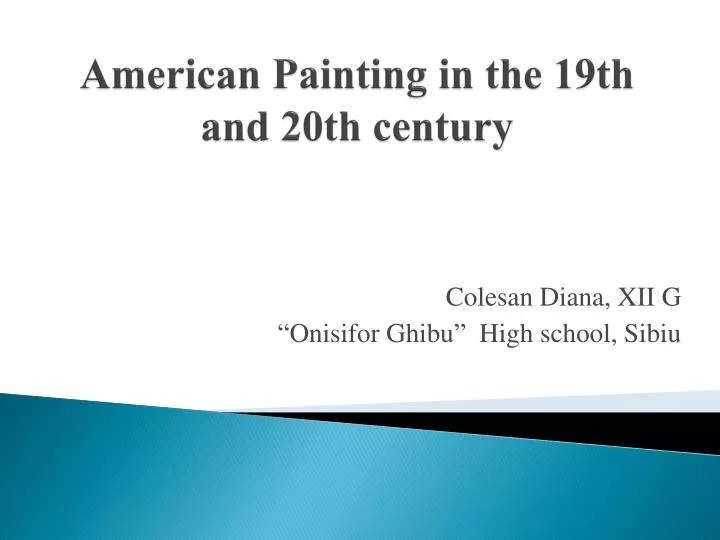 american painting in the 19th and 20th century
