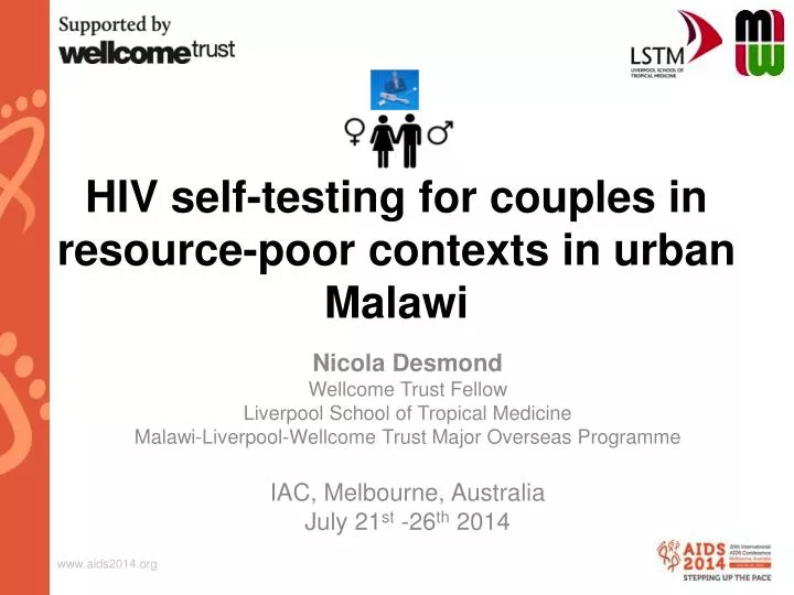 hiv self testing for couples in resource poor contexts in urban malawi