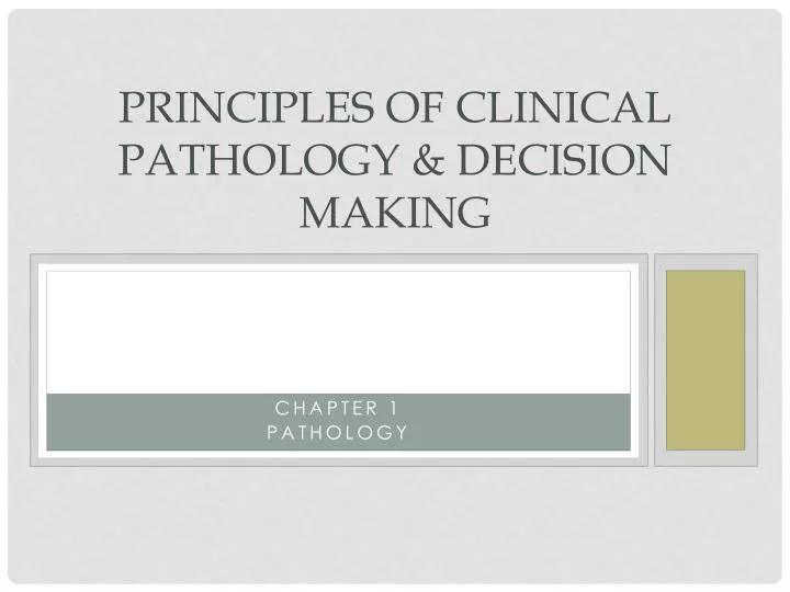 principles of clinical pathology decision making