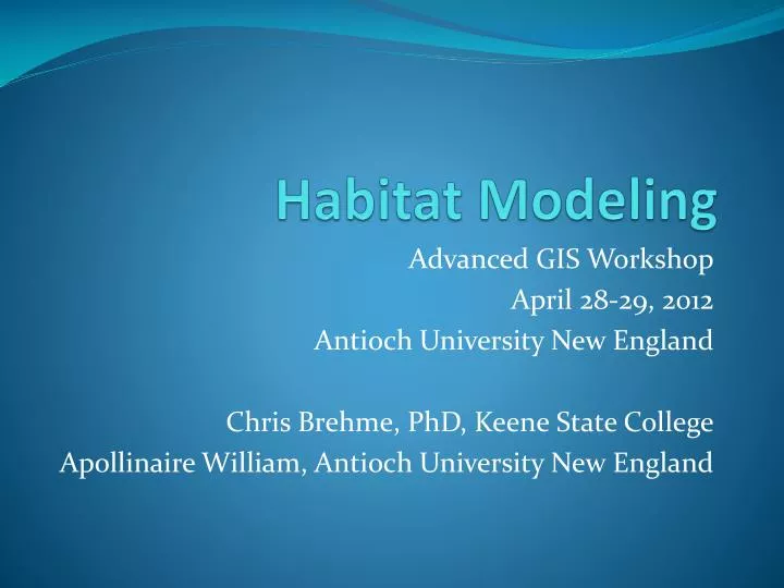 habitat modeling