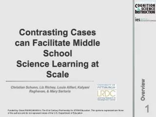 Contrasting Cases can Facilitate Middle School Science Learning at Scale