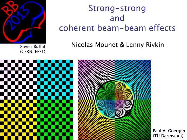 strong strong and coherent beam beam effects