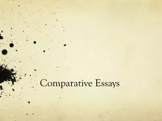 Comparative Essays
