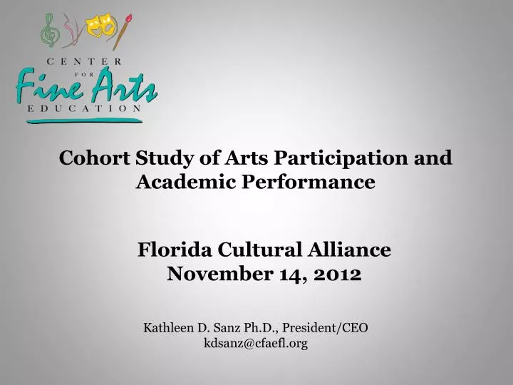 cohort study of arts participation and academic performance