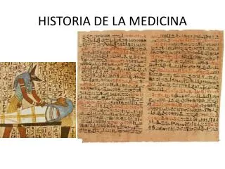 HISTORIA DE LA MEDICINA