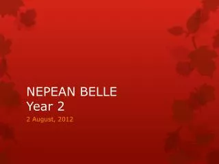 NEPEAN BELLE Year 2