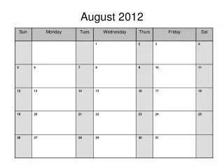 august 2012