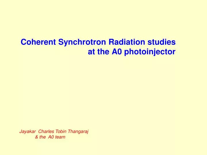 coherent synchrotron radiation studies at the a0 photoinjector