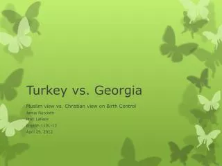Turkey vs. Georgia