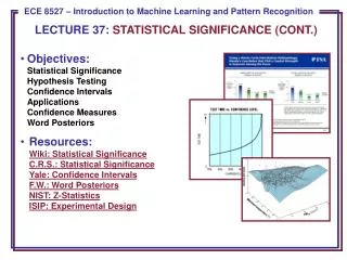 LECTURE 37: STATISTICAL SIGNIFICANCE (CONT.)