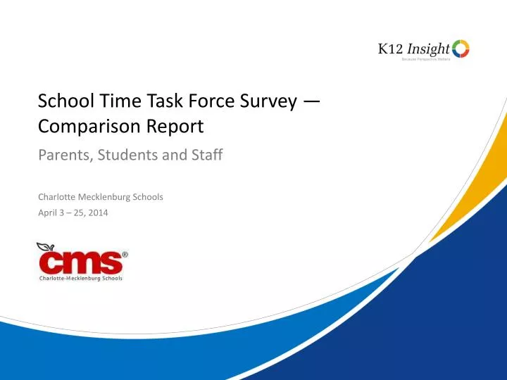 school time task force survey comparison report
