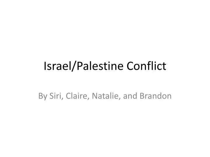 israel palestine conflict