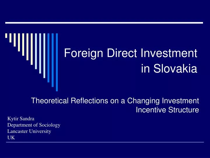foreign direct investment in slovakia