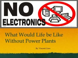 What Would L ife be Like W ithout Power Plants