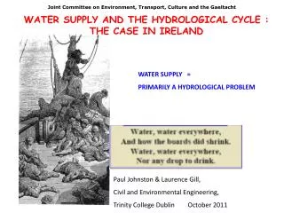 WATER SUPPLY AND THE HYDROLOGICAL CYCLE : THE CASE IN IRELAND
