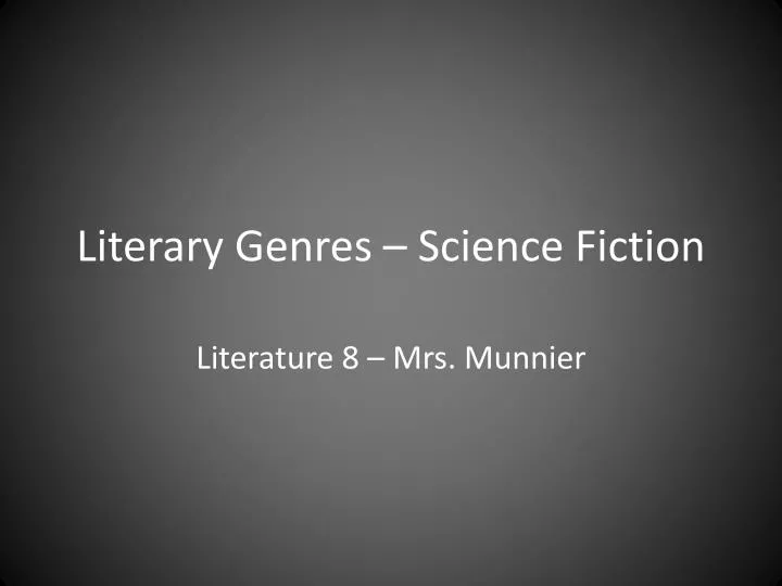 literary genres science fiction