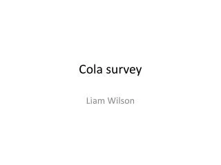 Cola survey