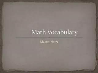 math vocabulary