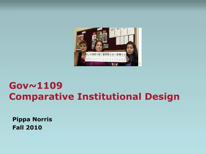 gov 1109 comparative institutional design