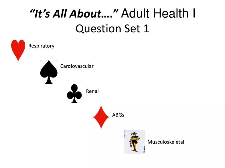 it s all about adult health i question set 1