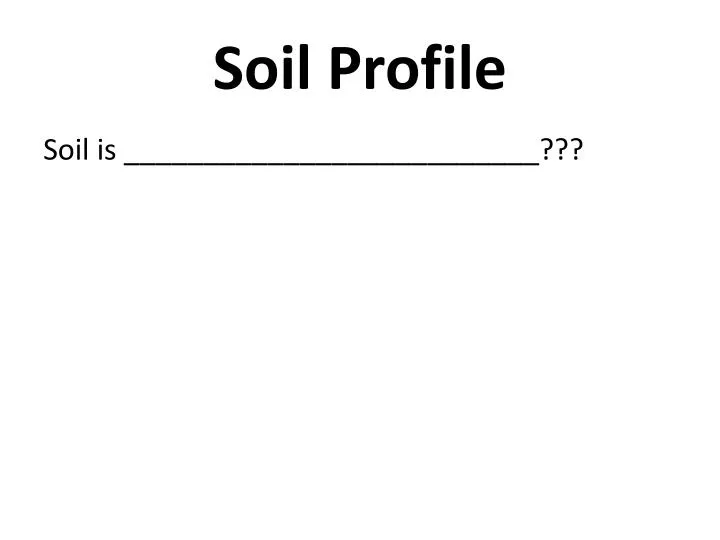 soil profile