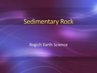 Sedimentary Rock