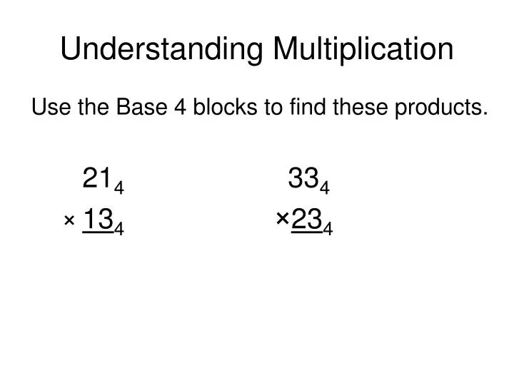 understanding multiplication