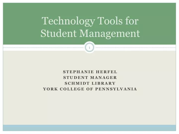technology tools for student management