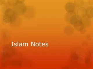 Islam Notes