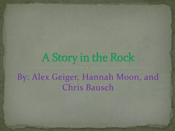 a story in the rock