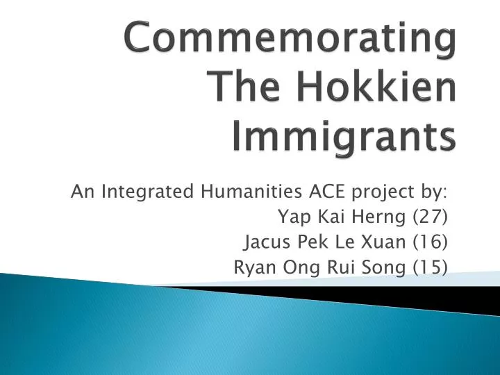 commemorating the hokkien immigrants