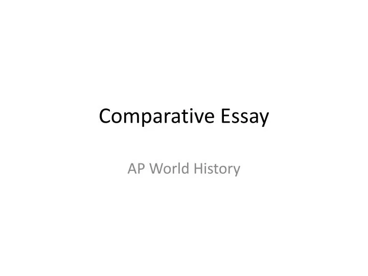 comparative essay