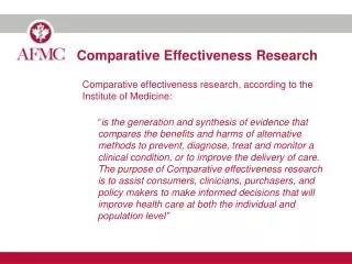 comparative effectiveness research