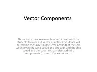 Vector Components