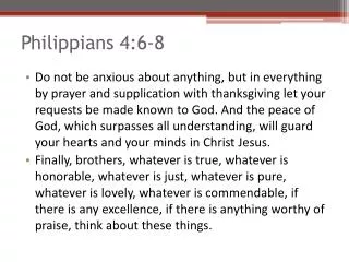 Philippians 4:6-8