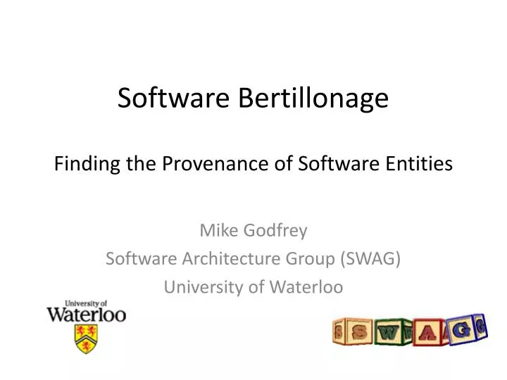 software bertillonage finding the provenance of software entities