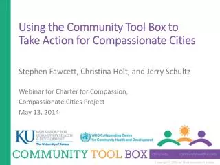 Using the Community Tool Box to Take Action for Compassionate Cities