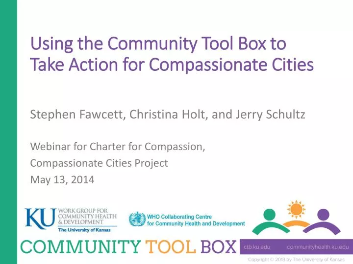 using the community tool box to take action for compassionate cities