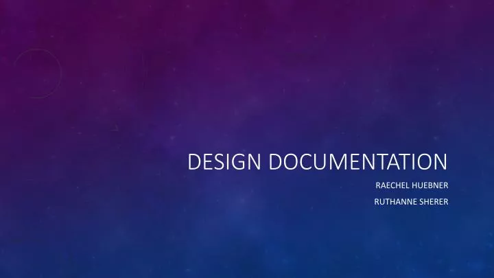design documentation
