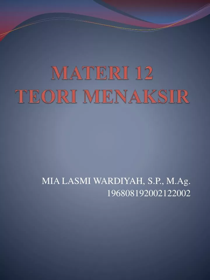 materi 12 teori menaksir