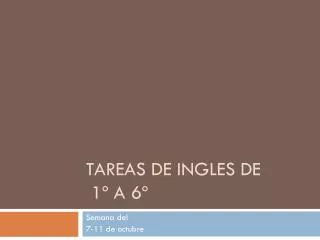 tareas de ingles de 1 a 6